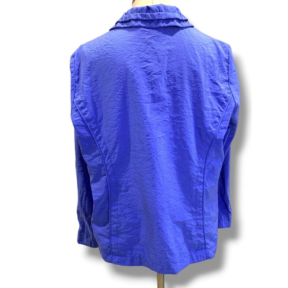 Size XL Zenergy by Chicos Womens Blue Zip Up Windbreaker Jacket - Picture 6 of 9